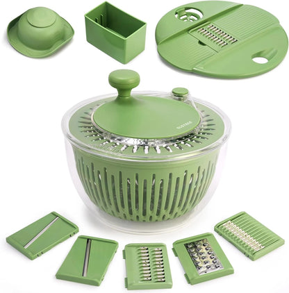Multifunctional Vegetable Salad Dehydrator and Cutter
