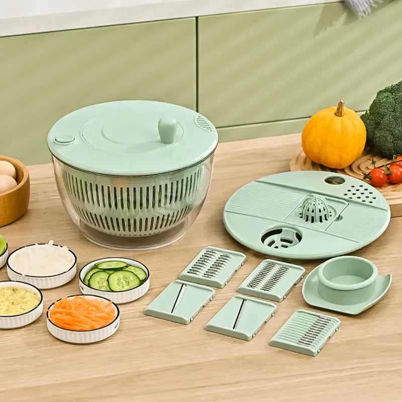 Multifunctional Vegetable Salad Dehydrator and Cutter