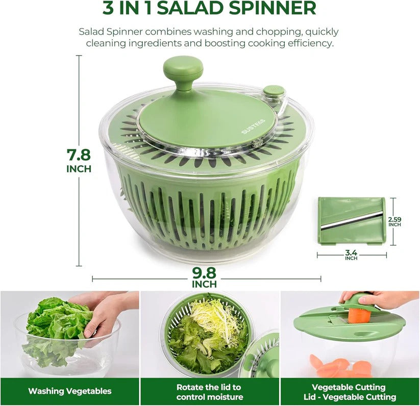 Multifunctional Vegetable Salad Dehydrator and Cutter
