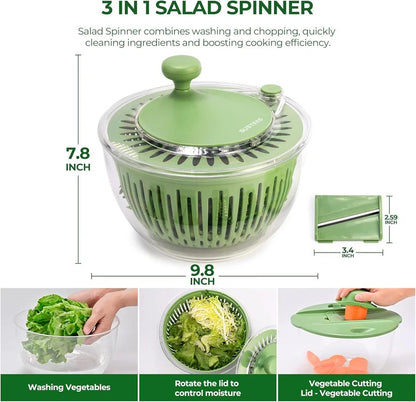 Multifunctional Vegetable Salad Dehydrator and Cutter