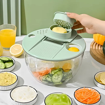 Multifunctional Vegetable Salad Dehydrator and Cutter