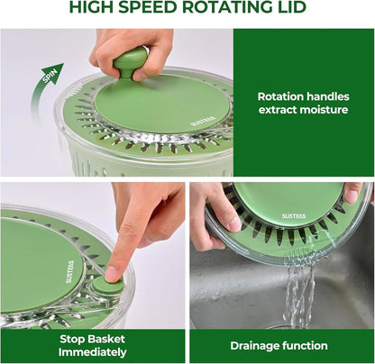 Multifunctional Vegetable Salad Dehydrator and Cutter