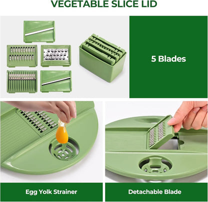 Multifunctional Vegetable Salad Dehydrator and Cutter